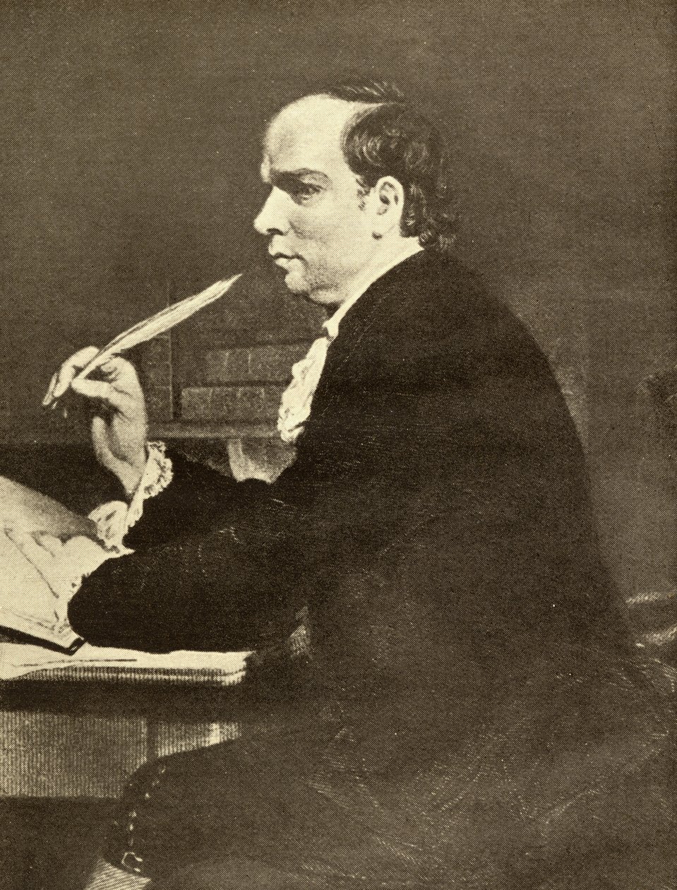 Oliver Goldsmith (1730-74) av English School