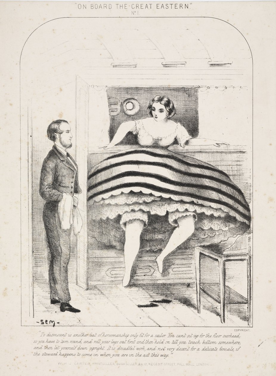 Ombord på Great Eastern No.1, utgiven av W.H.J. Carter, London, ca 1865 av English School