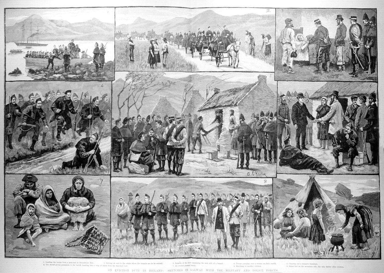 On Eviction Duty in Ireland: Sketches in Galway with the Military and Police Forces, från 