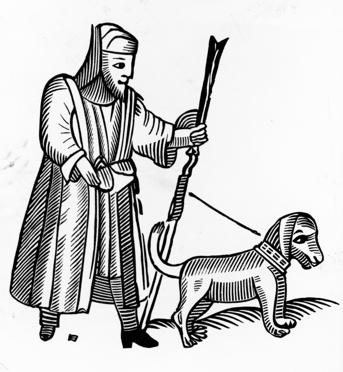 Pilgrim med en hund av English School