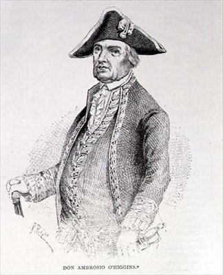 Porträtt av Ambrosio OHiggins, Marques of Osorno (ca 1720-1801) av English School