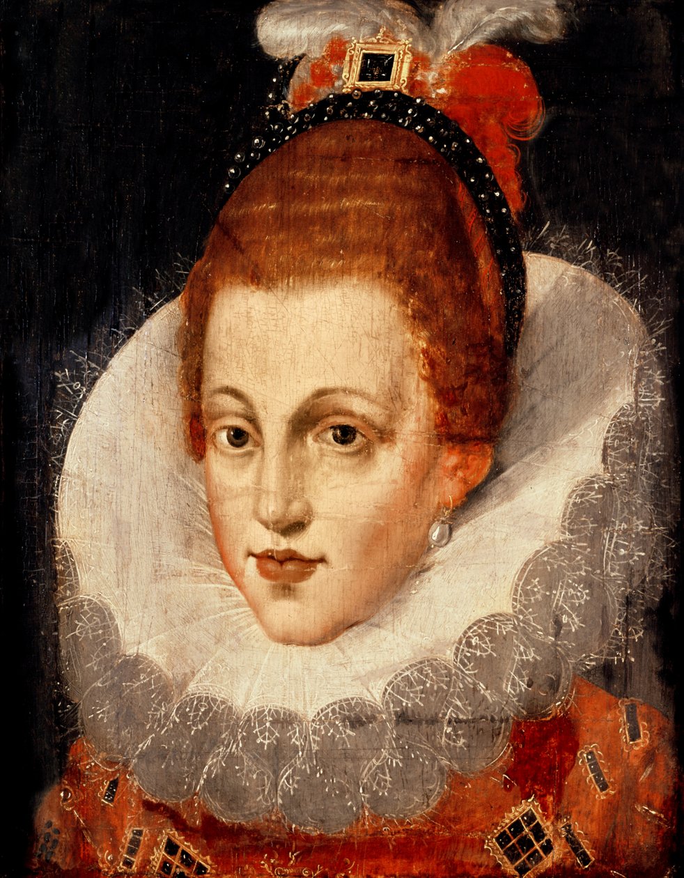 Porträtt av Amy Robsart, Lady Dudley (1532-60) av English School