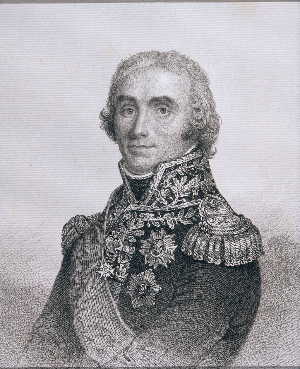 Porträtt av Andre Massena (1758-1817), hertig av Rivoli, prins av Essling och marskalk av Frankrike. av English School