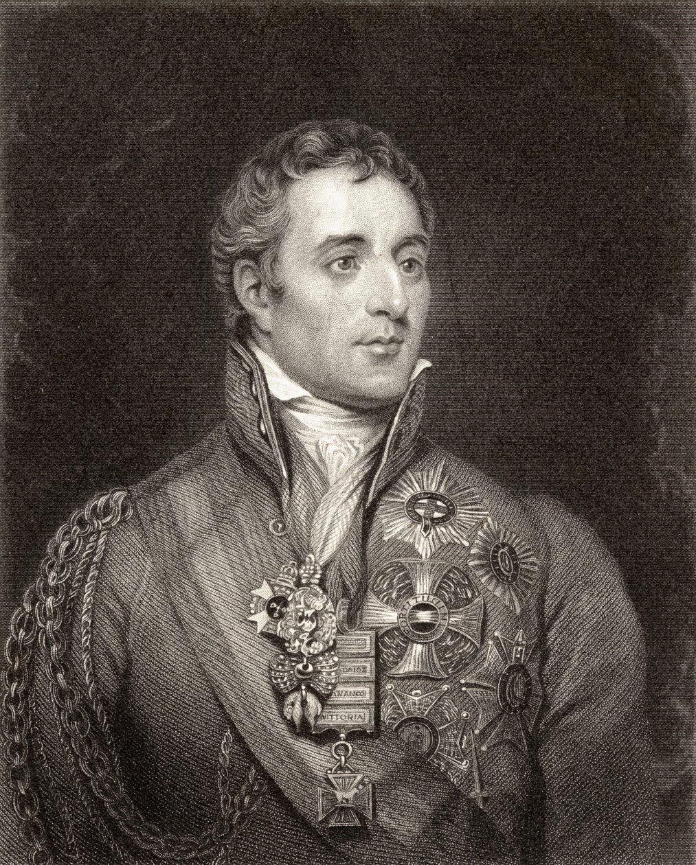 Porträtt av Arthur Wellesley, 1:e hertig av Wellington (1769-1852) av English School
