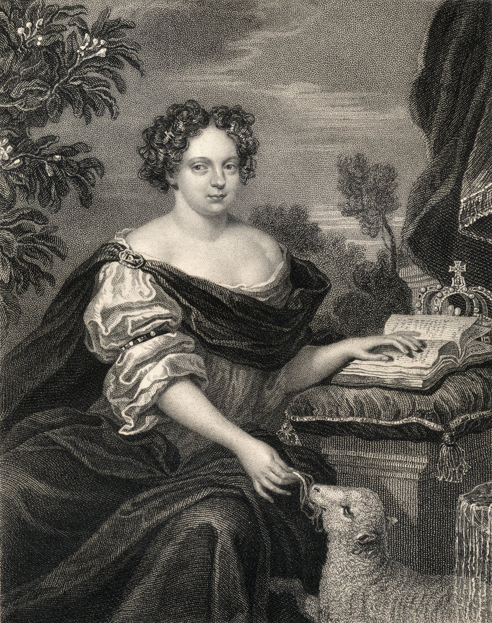 Porträtt av Katarina av Braganza (1638-1705), från "Lodge