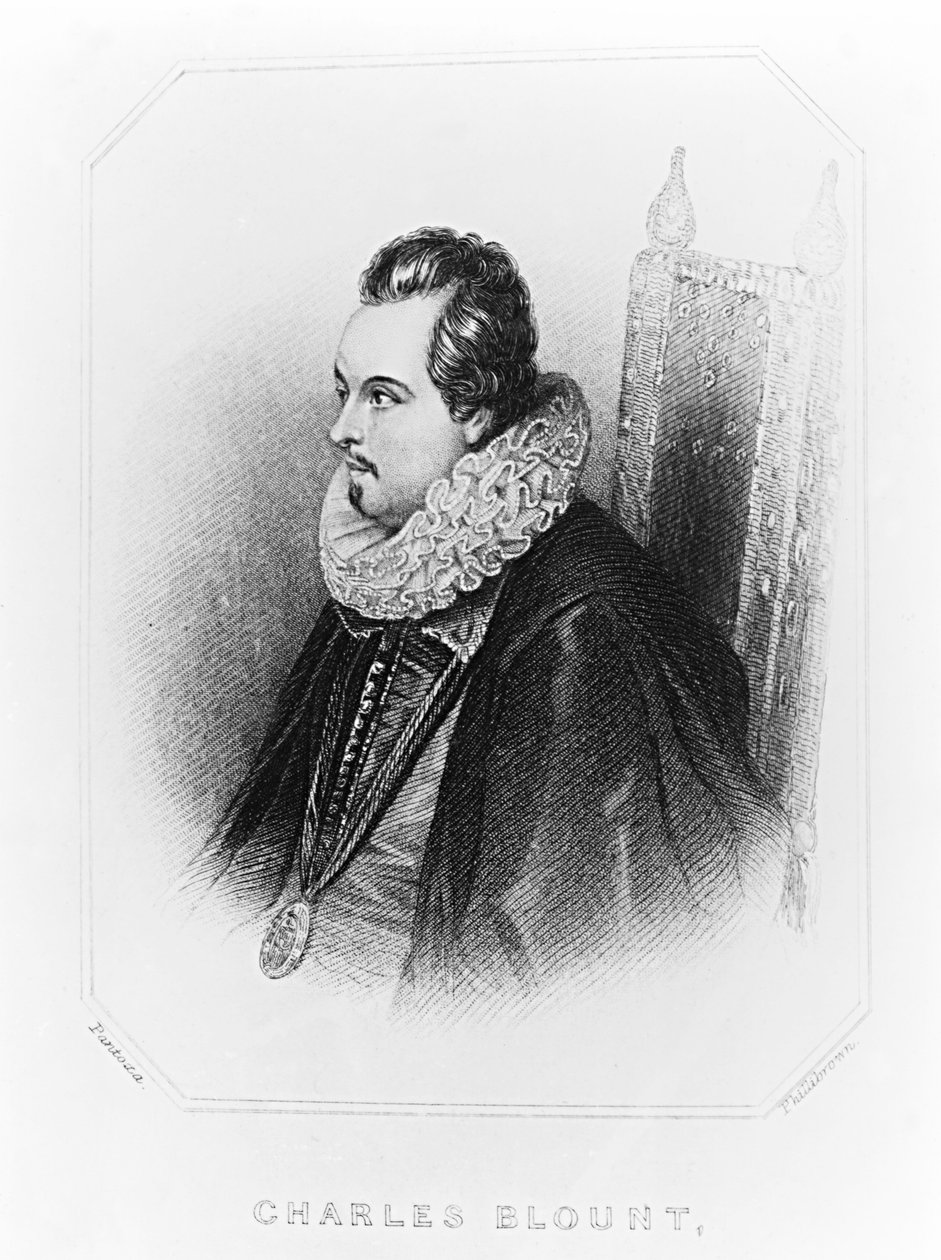 Porträtt av Charles Blount (ca 1562-1606) 8:e Earl of Devonshire, från "Lodge
