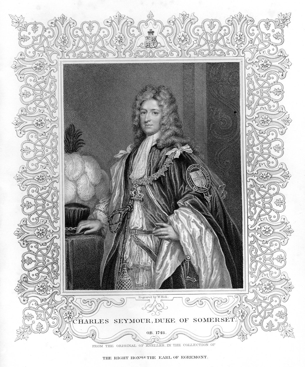 Porträtt av Charles Seymour, hertig av Somerset av English School