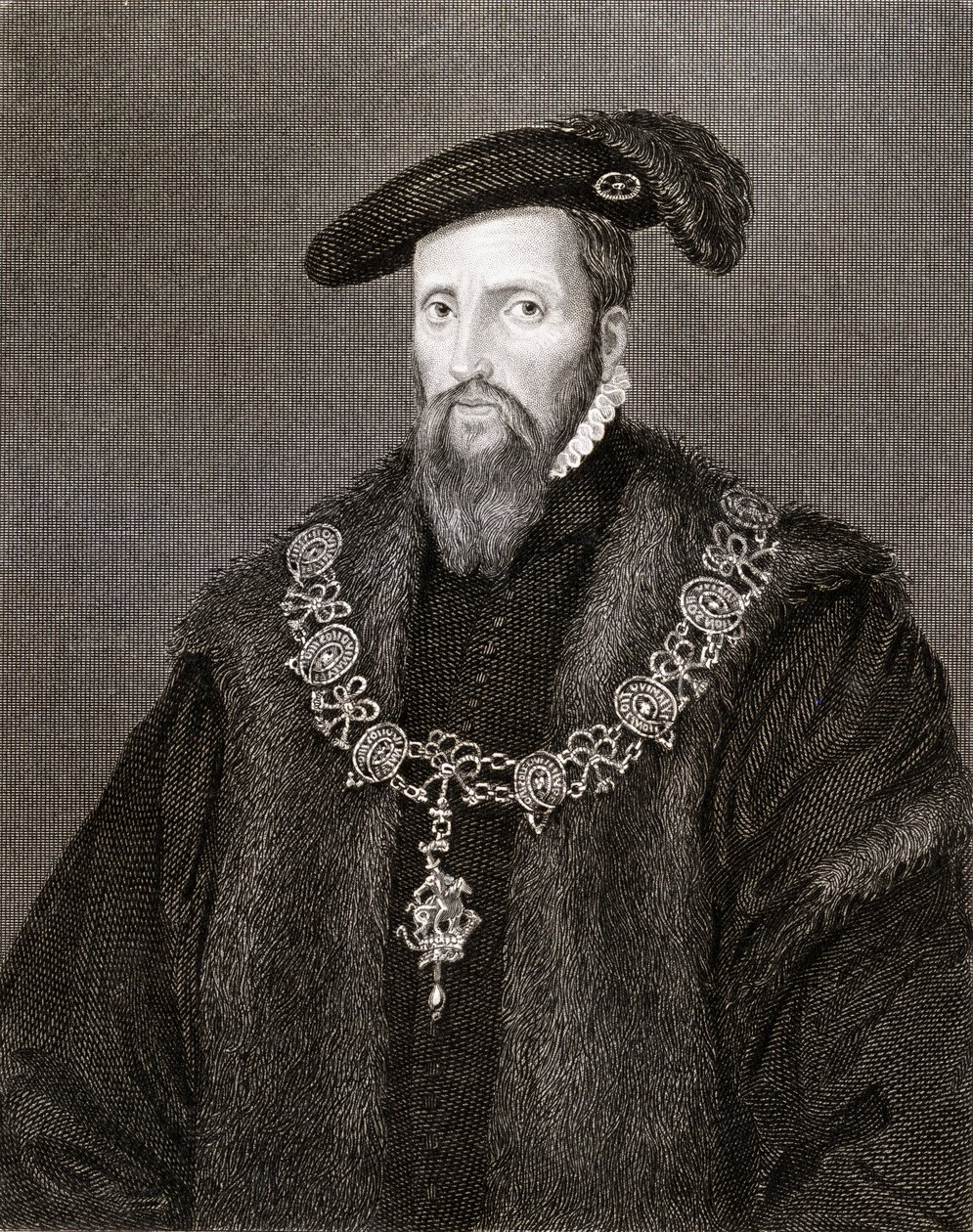 Porträtt av Edward Seymour (ca 1500-52), 1:a hertig av Somerset, från "Lodge