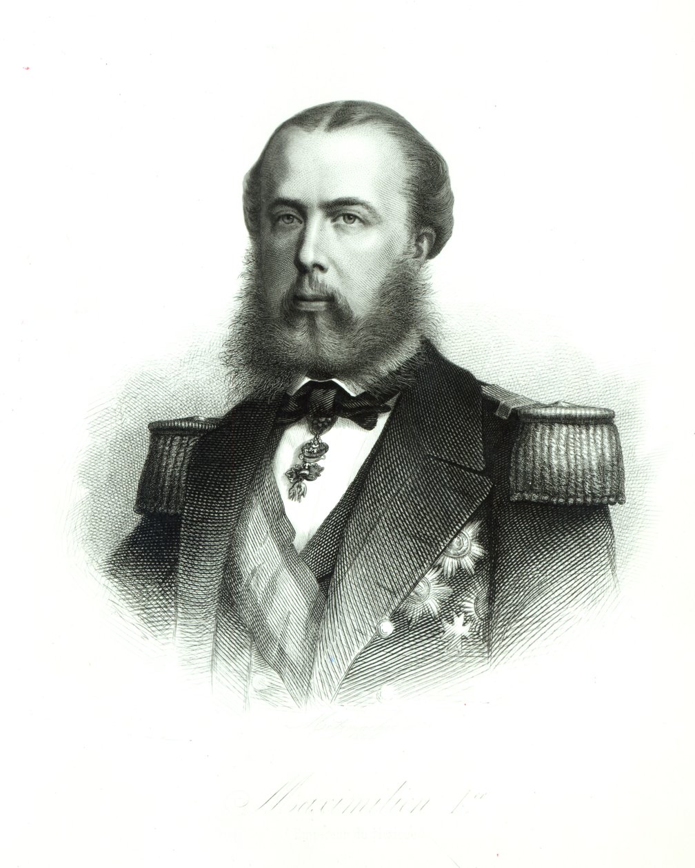 Porträtt av kejsar Maximilian av Mexiko, 1864 av English School