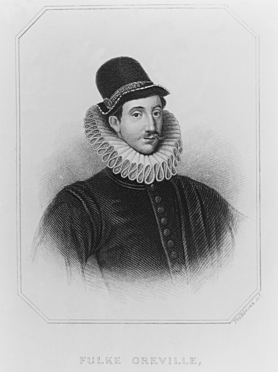 Porträtt av Fulke Greville (1554-1628) 1st Baron Brooke, från "Lodge