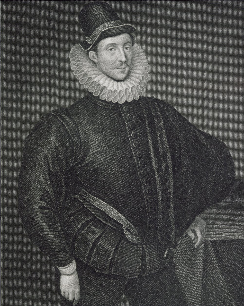 Porträtt av Fulke Greville (1554-1628) 1st Baron Brooke, från "Lodge