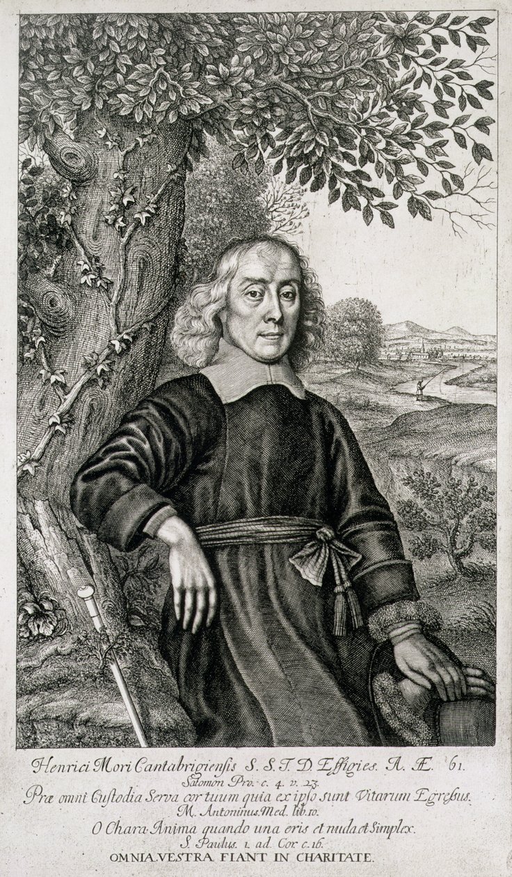 Porträtt av Henry More (1614-87) framsidan av hans teologiska verk, graverad av William Faithorne (1616-91) 1675 av English School