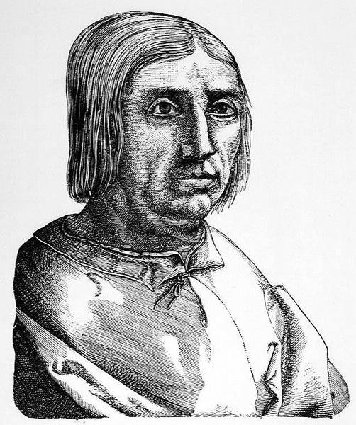 Porträtt av Jacopo Sannazaro (1458-1530) illustration från vetenskap och litteratur under medeltiden och renässansen, skriven och graverad av Paul Lacroix, 1878 av English School