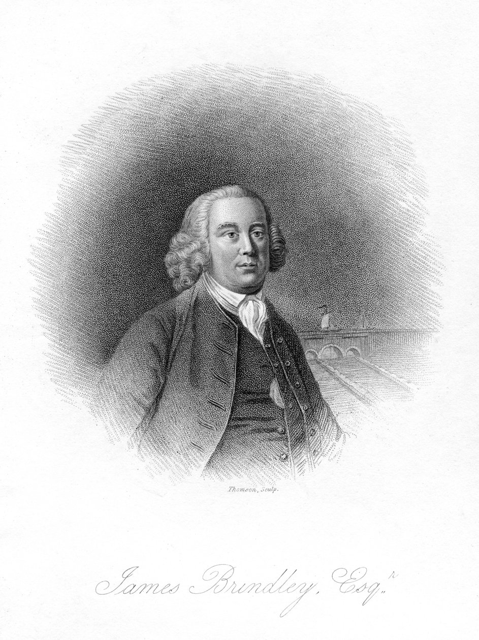 Porträtt av James Brindley av English School