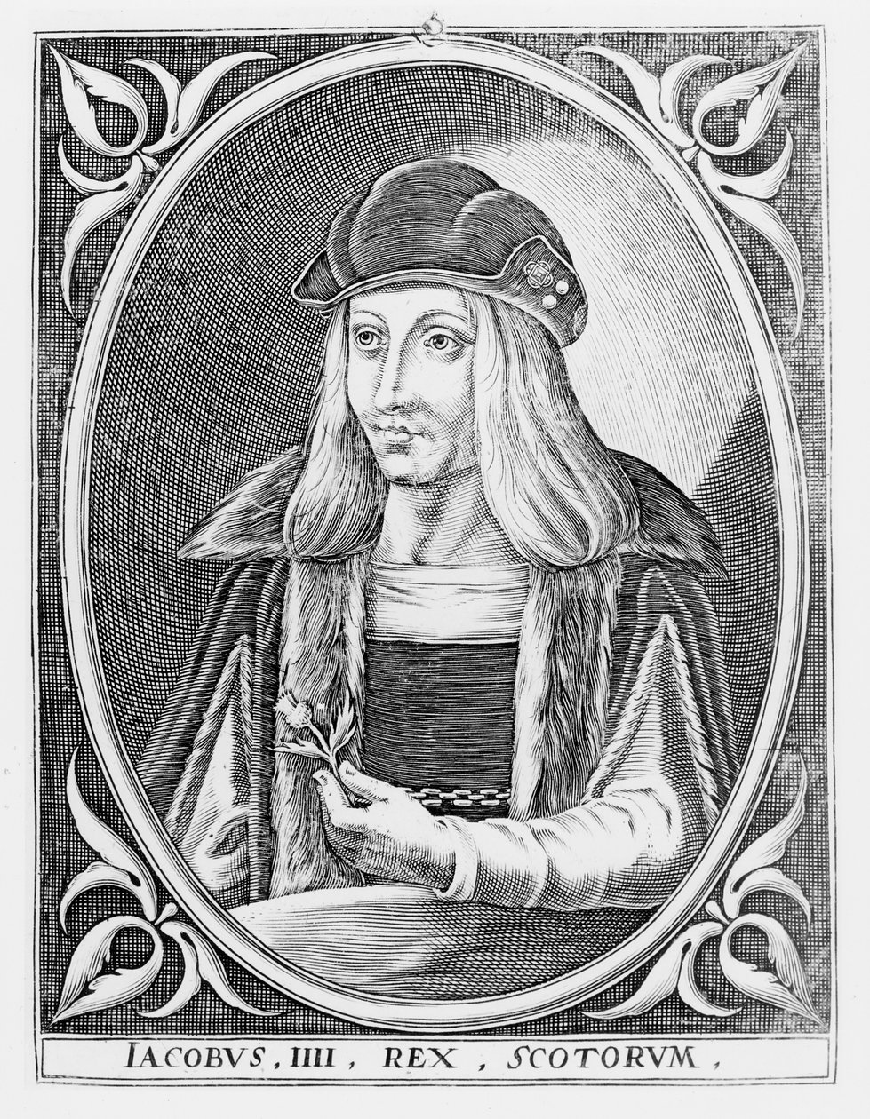 Porträtt av James IV av Skottland (1473-1513) av English School