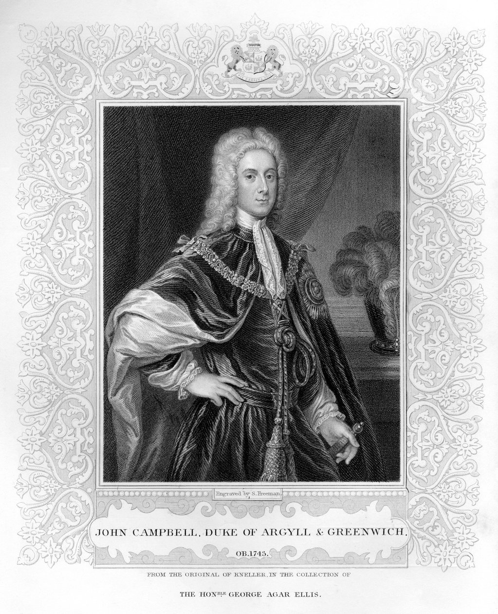 Porträtt av John Campbell, hertig av Argyll och Greenwich (vara foto) av English School