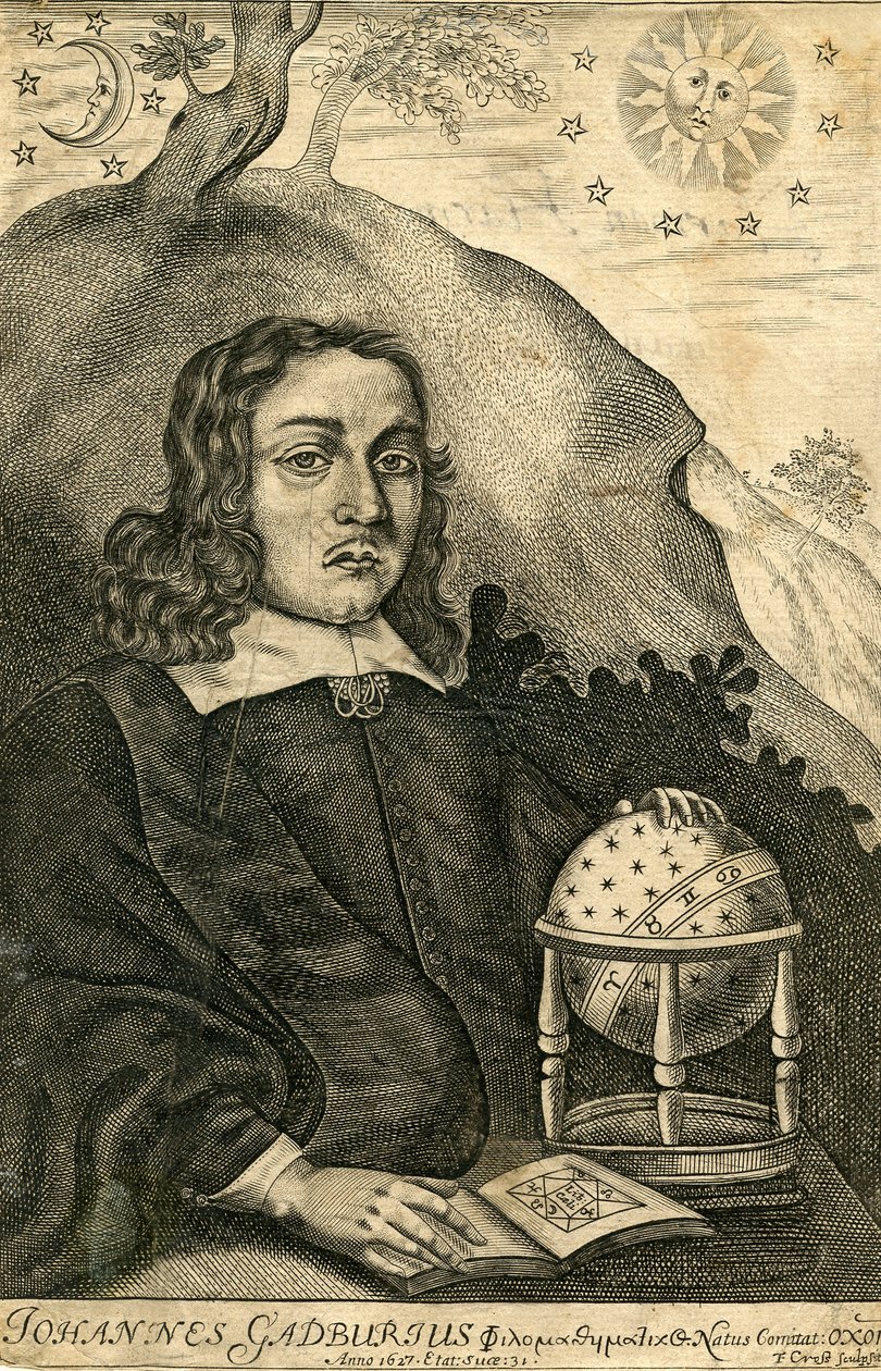 Porträtt av John Gadbury, 1627 av English School