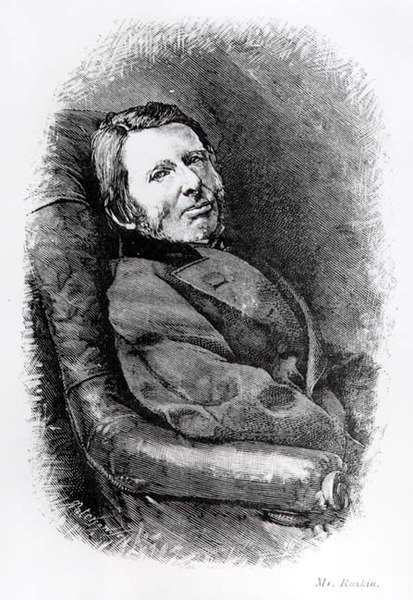Porträtt av John Ruskin (1819-1900) av English School