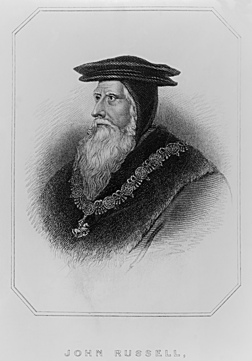 Porträtt av John Russell (1485-1555) 1st Earl of Bedford, från "Lodge