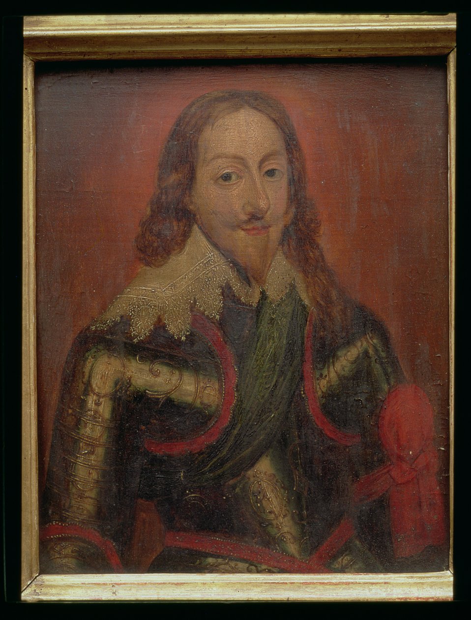 Porträtt av kung Charles I (panel) av English School