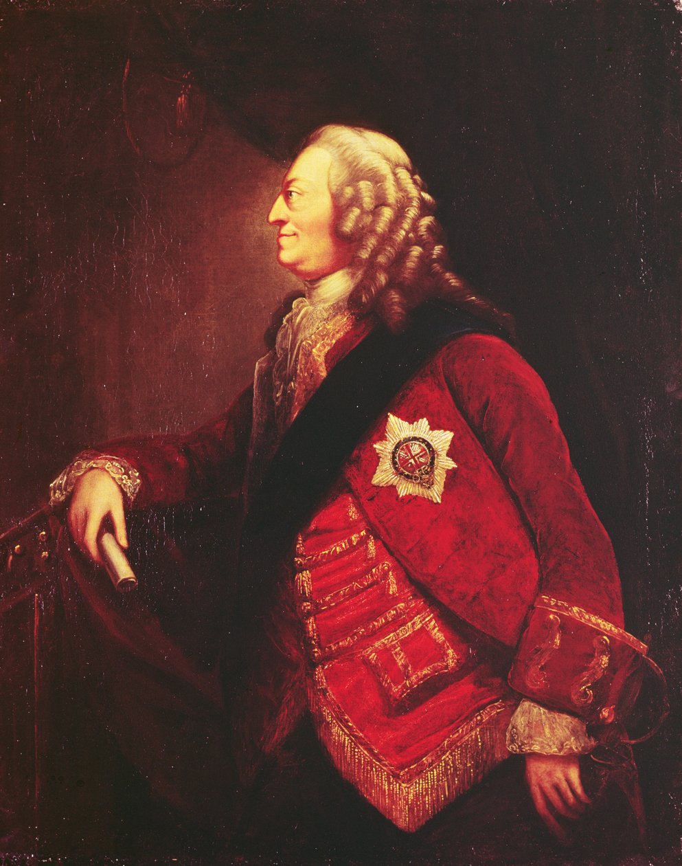 Porträtt av kung George II av English School