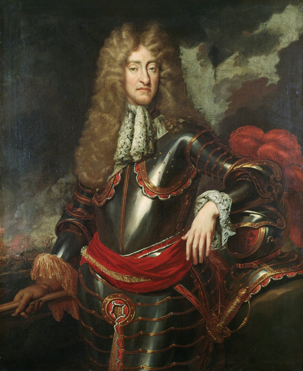 Porträtt av kung Jakob II, ca 1690 av English School