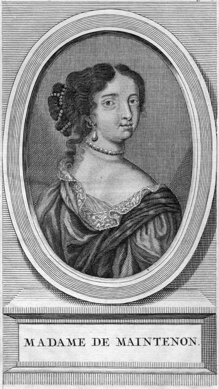 Porträtt av Madame de Maintenon av English School