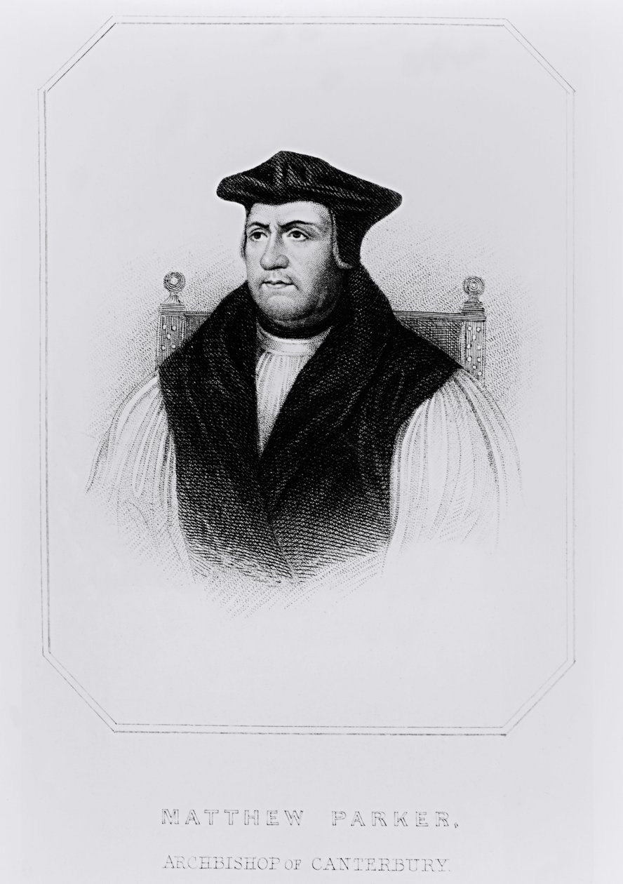 Porträtt av Matthew Parker (1504-75) från "Lodge