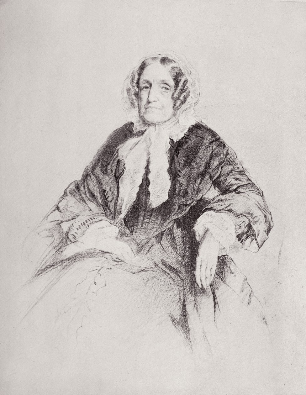 Porträtt av Mrs Jane Marcet (1769-1858) av English School