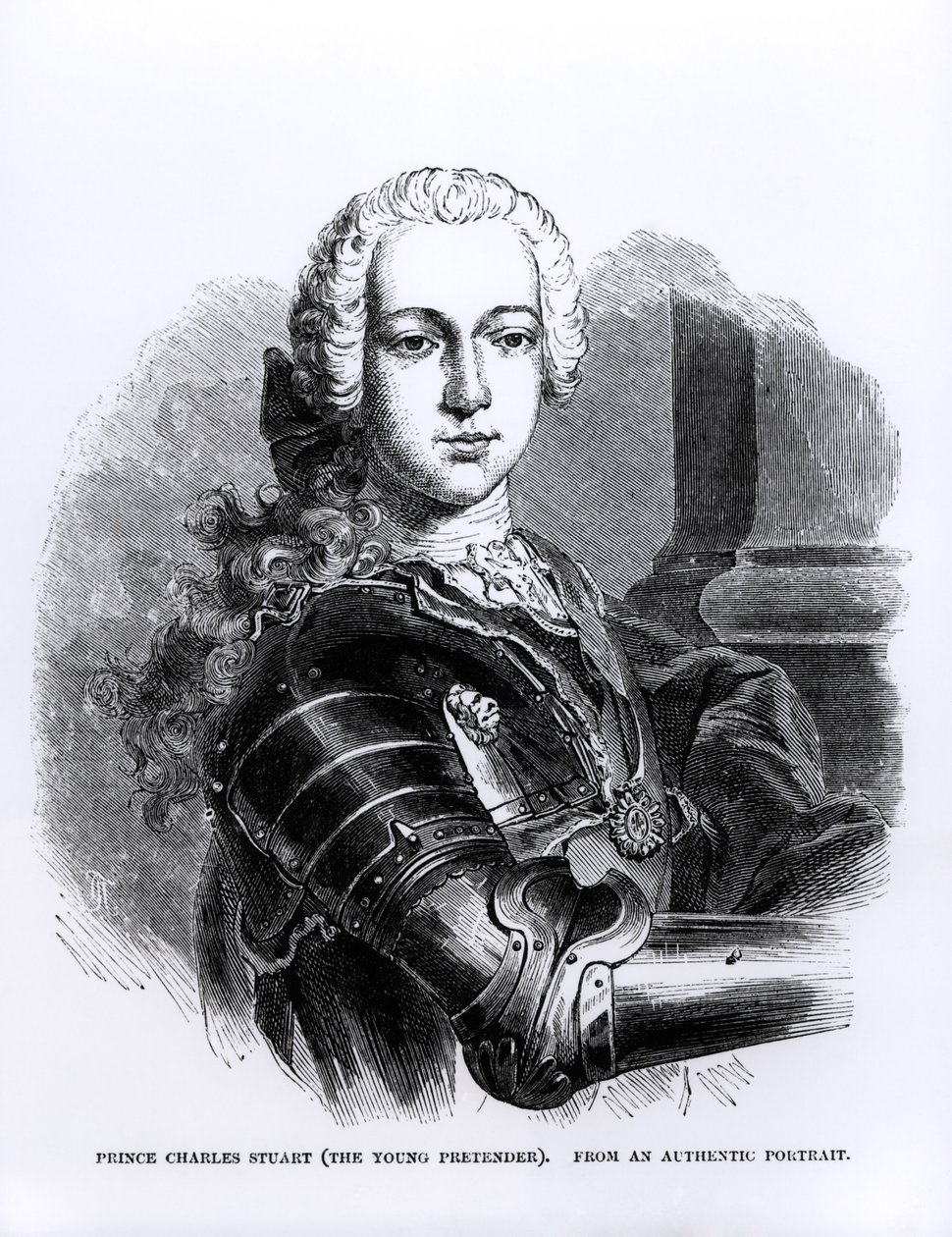 Porträtt av prins Charles Edward Stuart (1720-88) The Young Pretender av English School