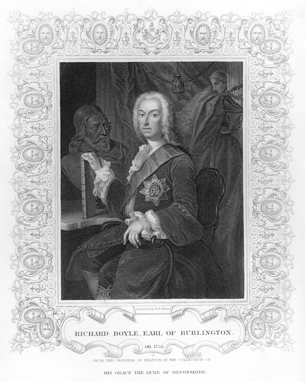 Porträtt av Richard Boyle, Earl of Burlington av English School