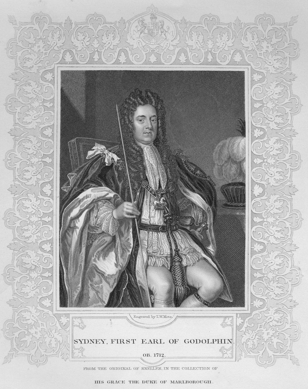 Porträtt av Sydney, Förste Earl of Godolphin av English School