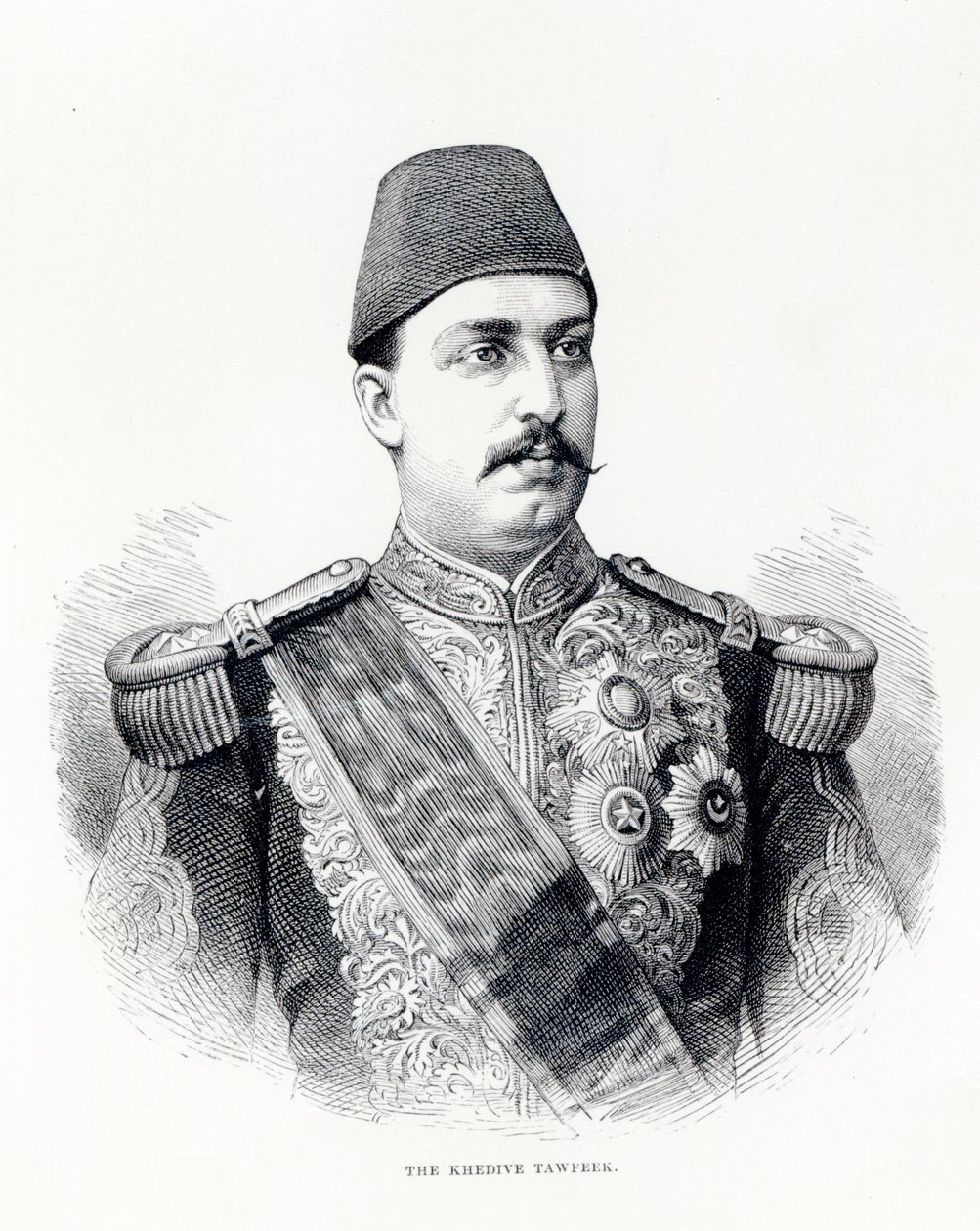 Porträtt av Khedive Tawfiq av English School