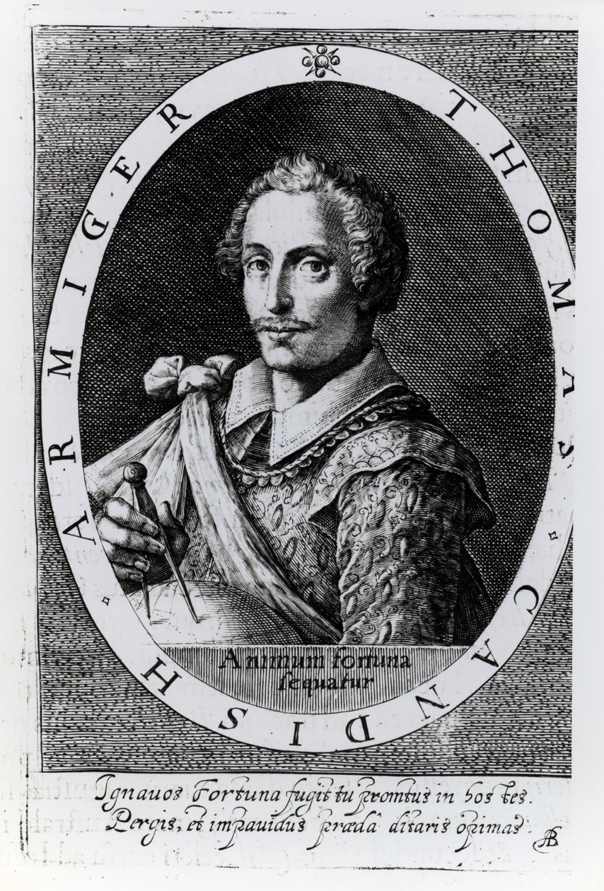 Porträtt av Thomas Cavendish (1560-92) av English School