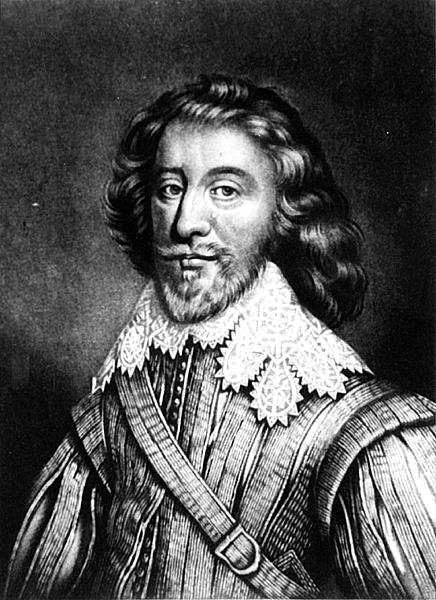 Porträtt av William Fielding, Earl of Denbigh (d.1643) graverad av Robert Dunkarton (1744-c.1817) från Illustrious Characters in British History (mezzotint) av English School