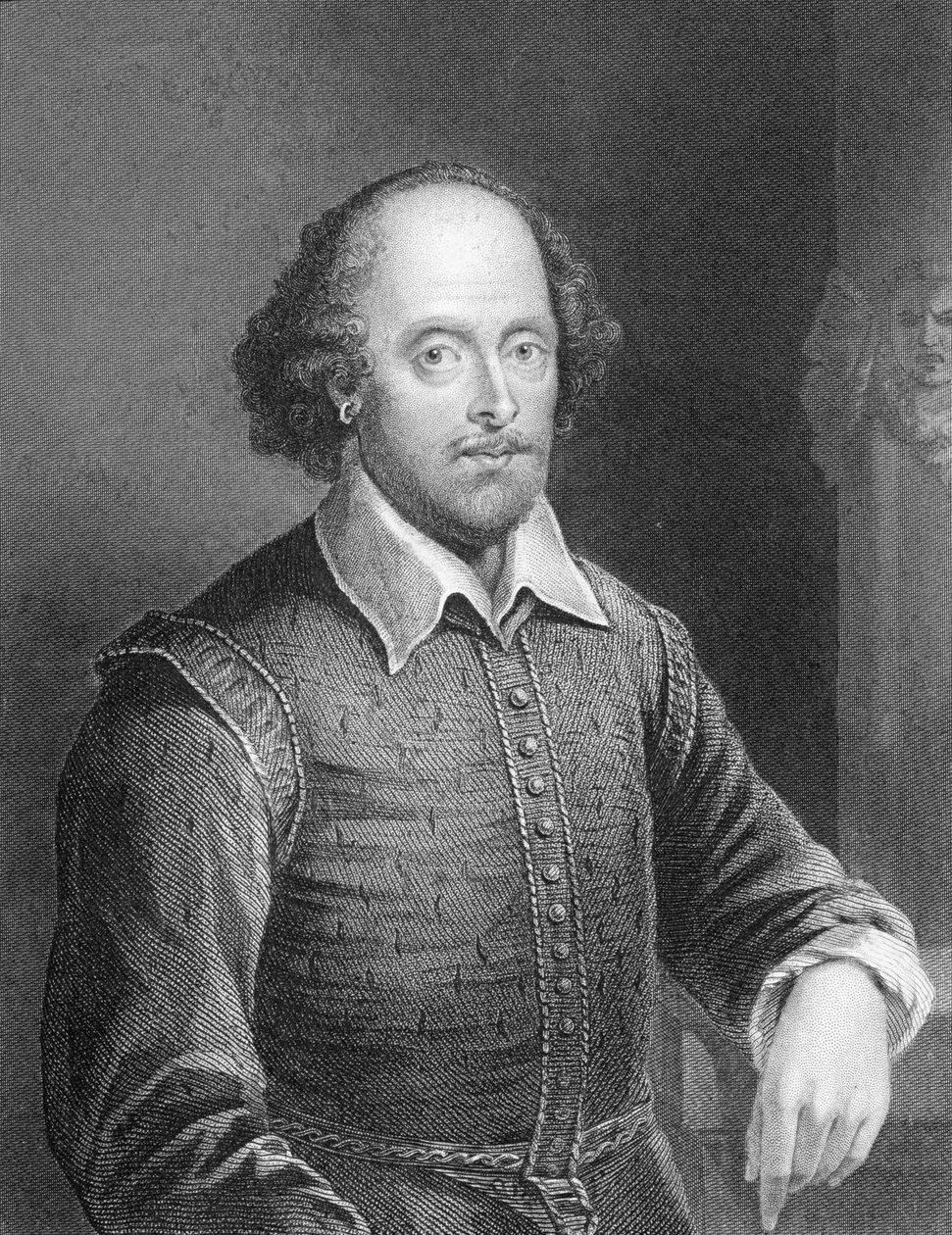 Porträtt av William Shakespeare (1564-1616) av English School