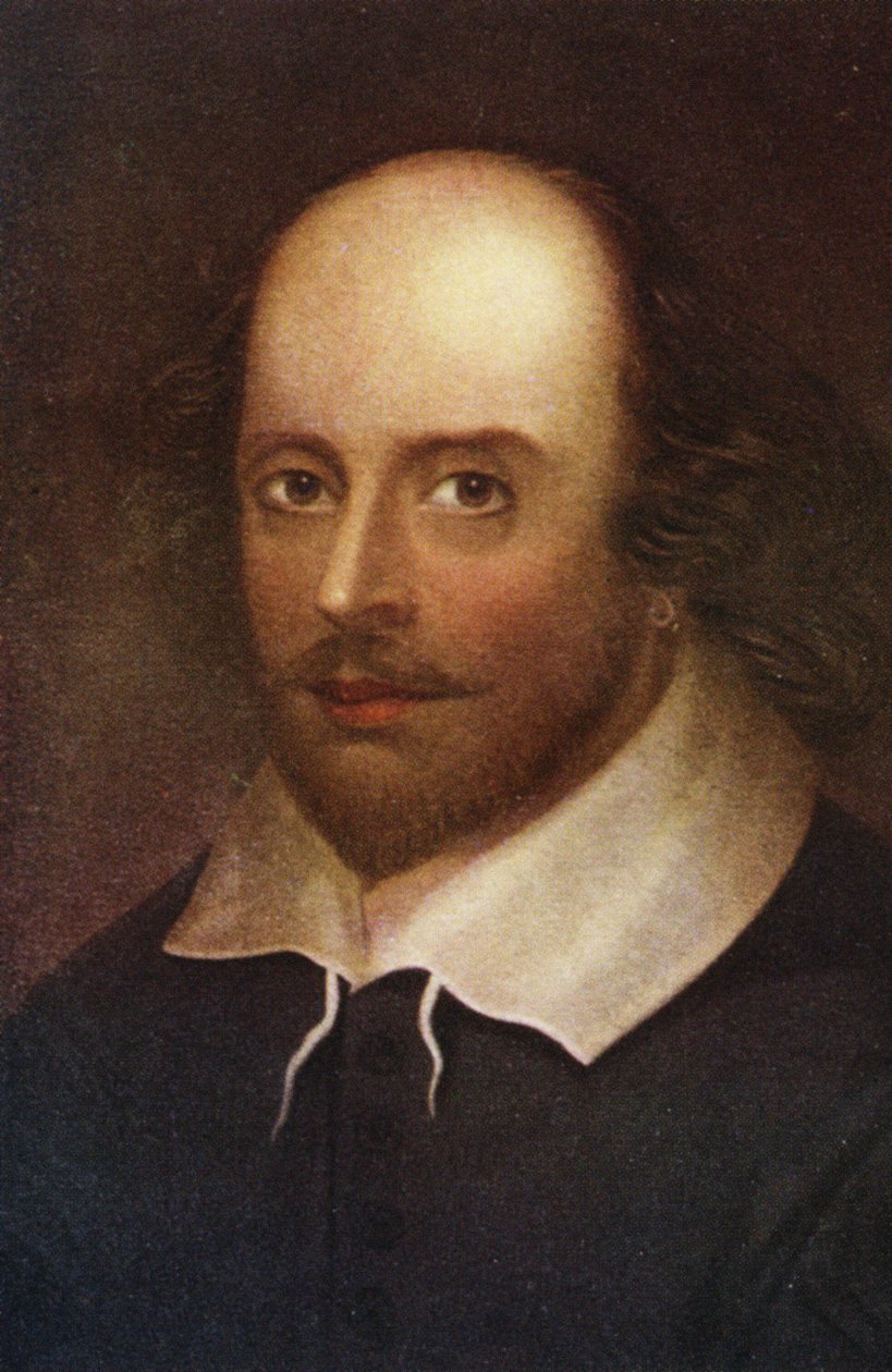 Porträtt av William Shakespeare (1564-1616) av English School