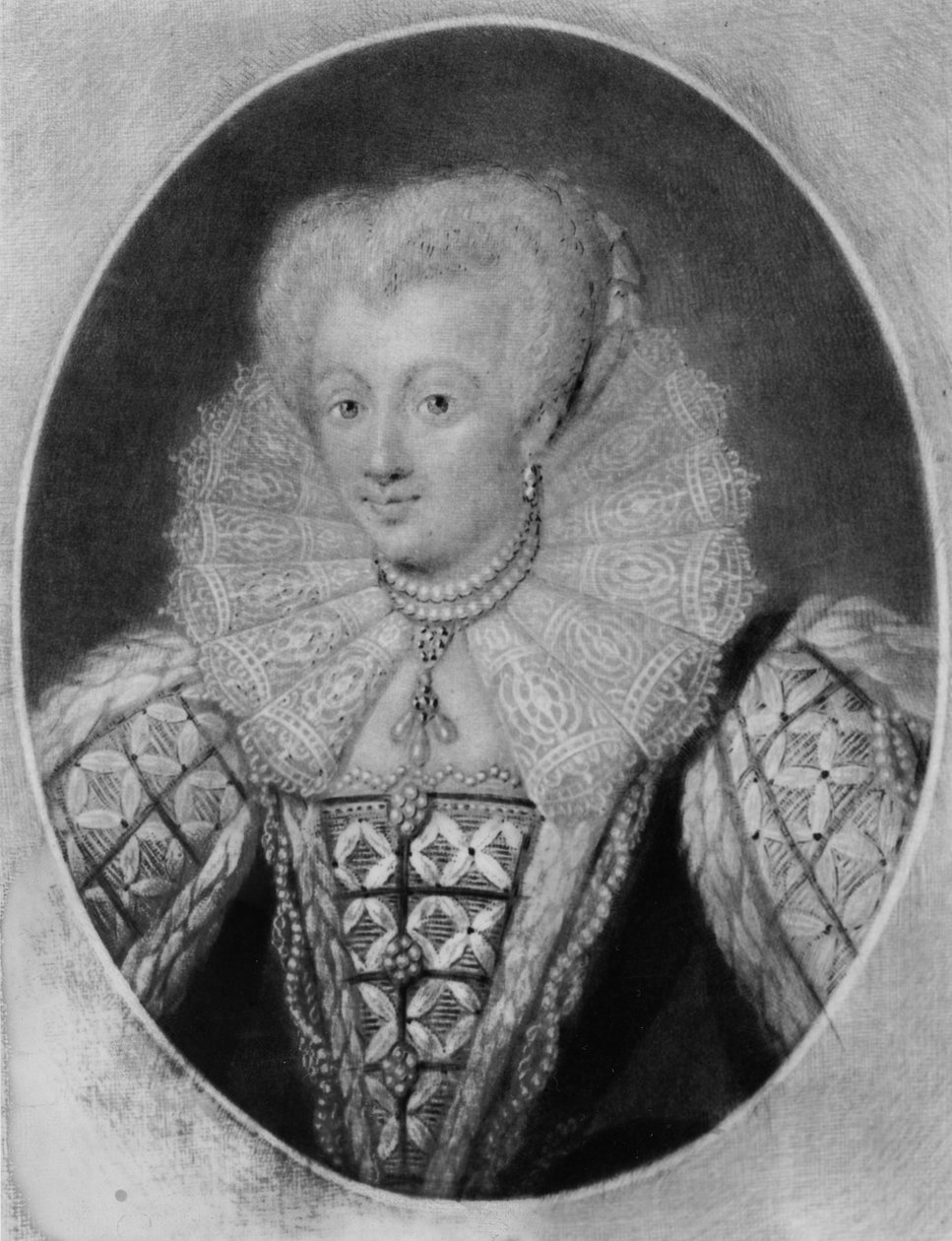 Prinsessan Elizabeth (1533-1603) illustration från Portraits of Characters Illustrious in British History, graverad av Richard Earlom (1743-1822) och Charles Turner (ca 1773-1857) (mezzotint) av English School