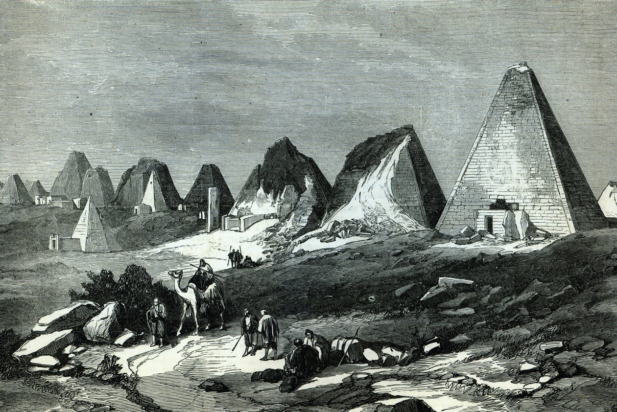 Pyramids of Meroe, i luga o le Naila (auala a General Gordon), mai le 