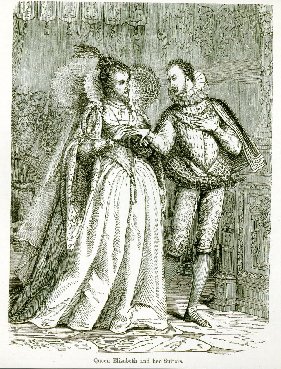 Drottning Elizabeth och hennes friare av English School