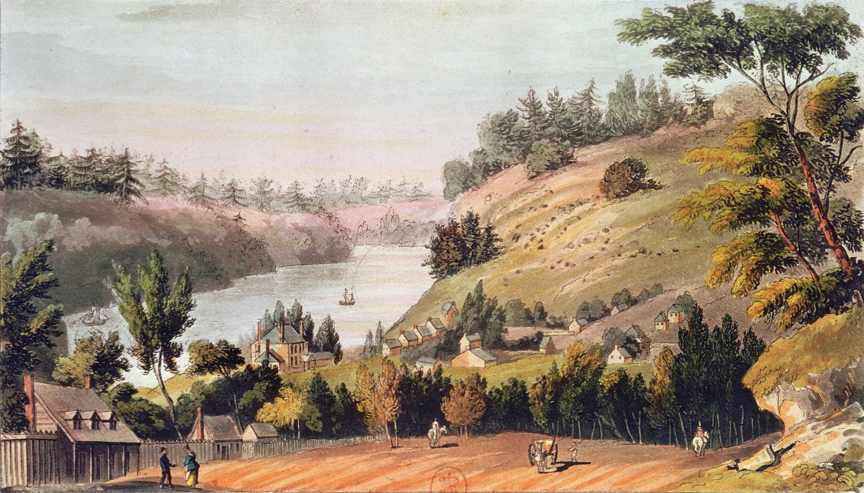 Queenston, i luga o le tulaueleele i le va o le Vaituloto o Ontario ma le Vaituloto o Erie, mai le 