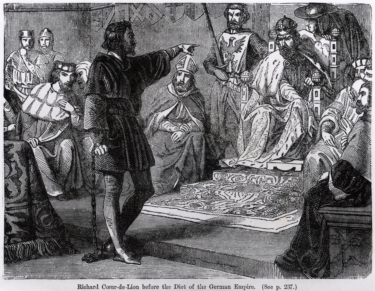 Richard Coeur de Lion före det tyska imperiets diet av English School