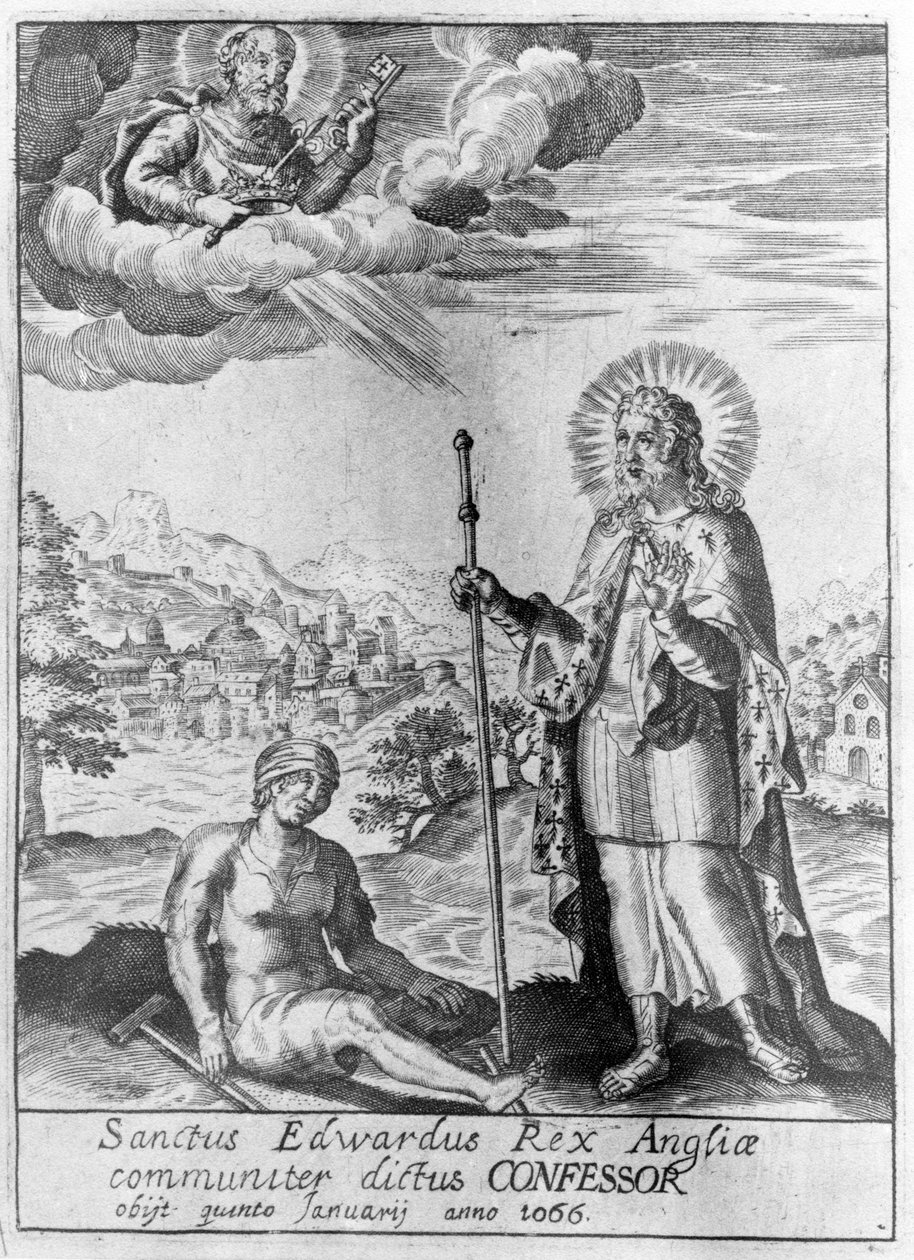 Saint Edward King of England, vanligen kallad Confessor av English School