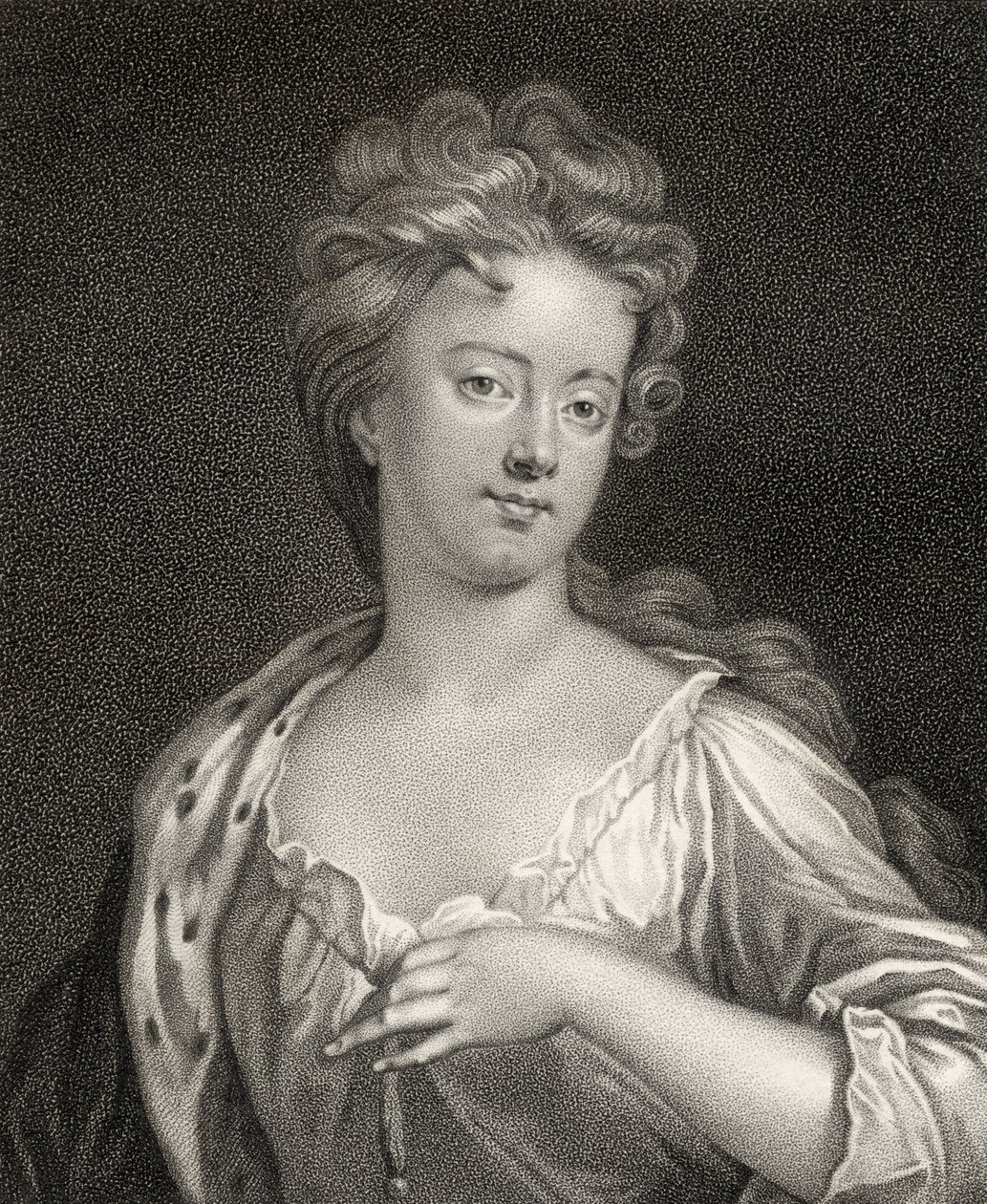 Sarah Jennings, graverad av Bocquet, illustration från 