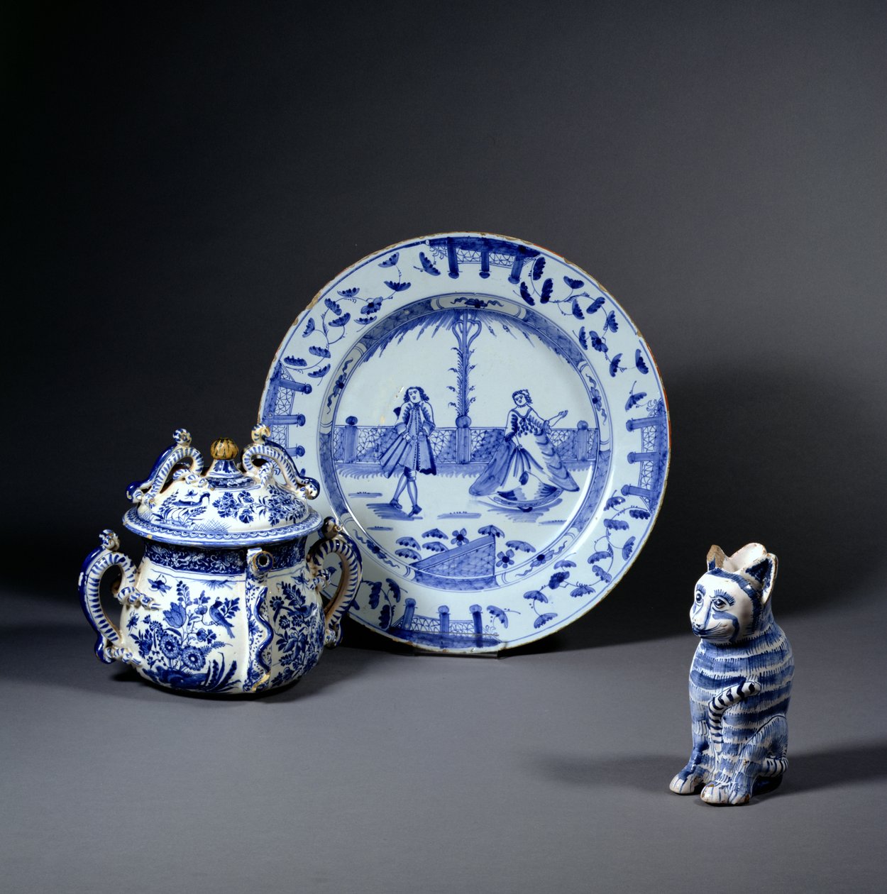 Urval av Delftware, c.1670 (keramik) av English School