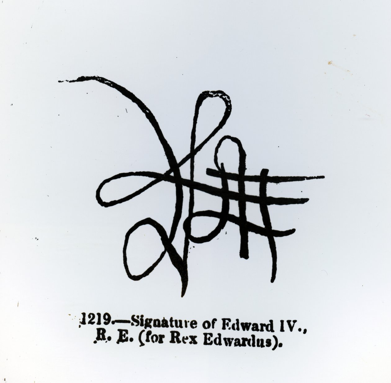 Signatur av Edvard IV (1442-83) av English School