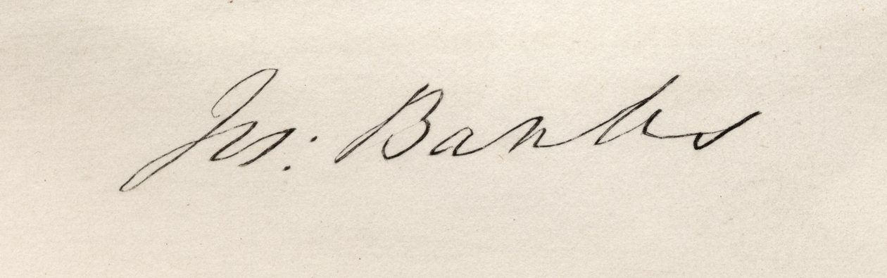 Saini ya Sir Joseph Banks (1743-1820) Baronet ya Benki swed av English School