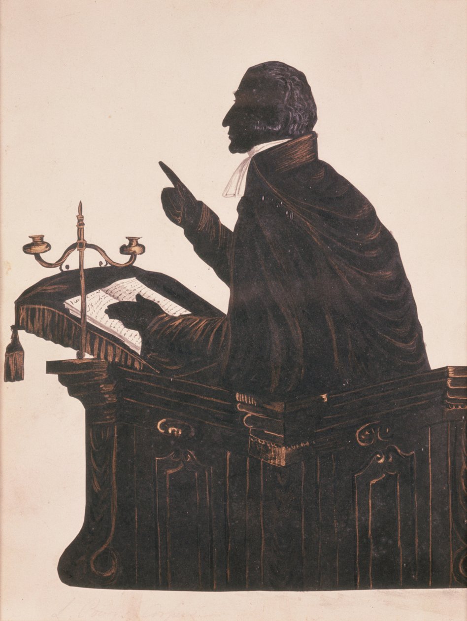Silhouette of the Rev. L. Littleton Powys (1791-1872), av en okänd konstnär, ca 1850 av English School