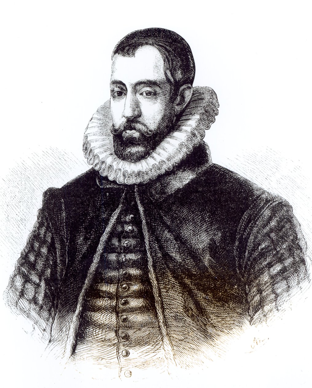 Sir Francis Walsingham (ca. 1532-90) swed av English School
