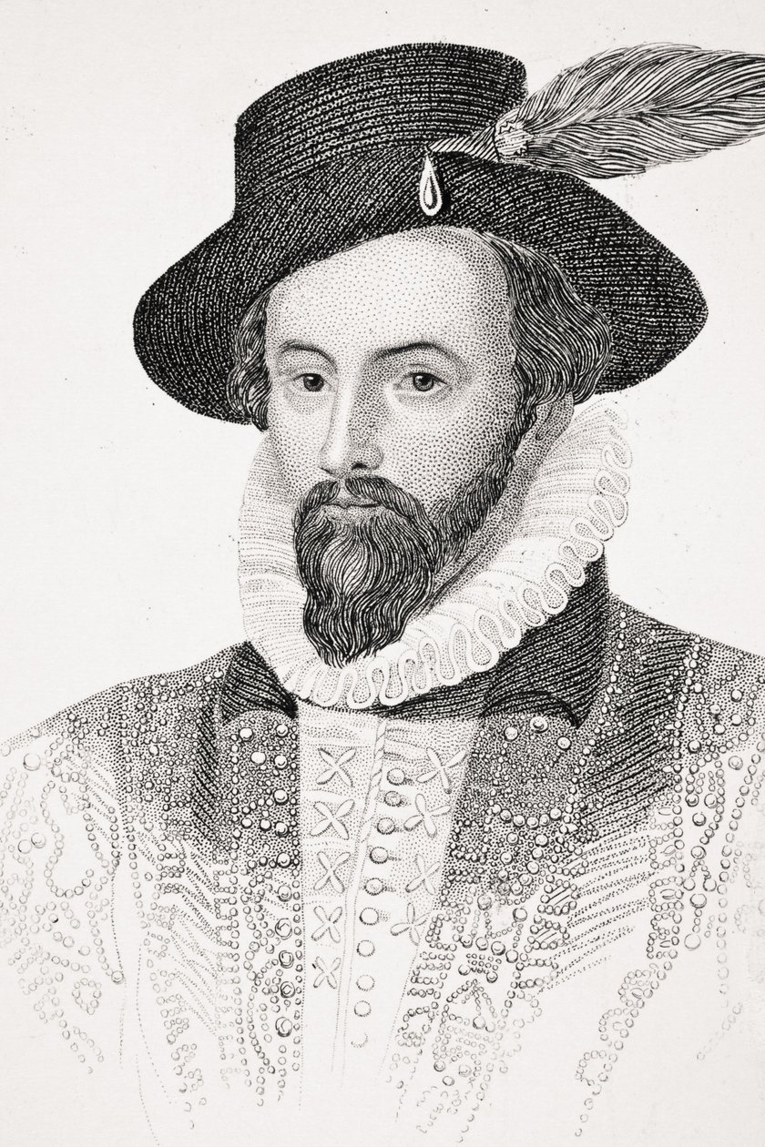 Sir Walter Raleigh, illustration från 